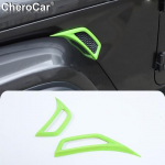 for 2018+ JL JT Jeep Wrangler Wheel Eyebrow Side Air Conditioner Vent Trim Green