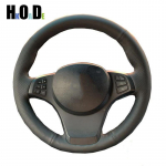 DIY Artificial leather Hand Sewing Car Steering Wheel Cover For BMW E53 X5 2004 - 2006 E83 X3 2003 - 2010 Car accessories Gray Thread