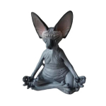 Meditatsioon Jooga &Otilde;nnelik Kass Kapriisne Buddha Sfinks Kujuke Kunsti Dekoor Skulptuur V&auml;listingimustes Aia Kuju Kodu Kaunistus K&auml;sit&ouml;&ouml;
