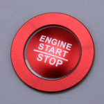 Car Engine Start Stop Button Cover Trim Sticker Kit Aluminum Alloy Red fit for Jeep Cherokee Dodge Durango Challenger 2014-