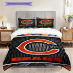 Chicago Bears Muster Voodipesu Tekikott Komplekt Tekikoti Kate Padjap&uuml;&uuml;r Kodu Kaunistus S&uuml;nnip&auml;evakingitus (1 * tekikott + 2 * padjap&uuml;&uuml;ri, ilma s&uuml;damikuta) 135x200cm black