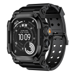 Tugev integreerimisrihm koos &uuml;mbrise ja Apple Watch Ultra 3/2/1 49mm jaoks m&otilde;eldud spordisilikoontrihmaga koos metallist kaitserauaga iWatch Ultra jaoks Ultra 1/2/3 49mm must