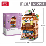 LOZ Mini t&auml;navavaate seeria Jaapani matcha pood Ramen Canteen Kimono pood Maja ehitusmudel Laste ehitusplokkide m&auml;nguasjad