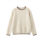 Laste ka&scaron;miirist kampsun: &Uuml;hev&auml;rvilised t&uuml;drukute kudumid ja v&auml;rvilise blokiga poiste &uuml;mmarguse kaelusega pullover 130 cm