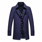 S&uuml;gistalvine tuulejope meeste Slim Fit mantel M-5XL 5XL tumesinine v&auml;rv