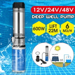 600W 12V/24V/48V 22m K&otilde;rge t&otilde;stek&otilde;rgusega S&uuml;vaveepump DC Kruvi Sukelpump P&otilde;llumajanduslik Niisutus P&auml;ikeseveepump 48V