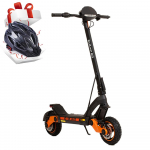 10 1200W 50km/h Kukirin GIII Kokkupandav E-t&otilde;ukeratas 52V 18Ah, LED-ekraan, IP54, topeltketaspidurid ja &otilde;&otilde;tshoobvedrustus, linnaliikluse elektrit&otilde;ukeratas GIII+Helmet (Split Up) must