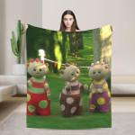 Makka Pakka Aias &Ouml;&ouml;sel Tekk Super Soe Pl&uuml;&uuml;sist Visketekk Elutoa jaoks Dekoratiivne Flanell Voodikate Voodikate 150x200cm