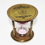 Antiikne taimer Vintage messingist, klaasist liivast taimer meres&otilde;iduliivakell mereliivakell lauaplaadist Deco kollektsiooni esindus kodu, kontori jaoks