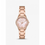 Michael Kors Mini Sage Pav&eacute; Roosa Kuldse Tooniga K&auml;ekell MK4823 roosa kuldne v&auml;rv