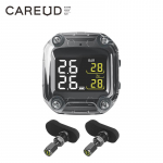 Wileless Motorcycle TPMS Careud Tire Pressure Monitoring System Digital LCD With Two Internal/External Sensors Easy to use TH