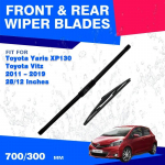 Toyota Yaris Vitz XP130 2011 - Esi- ja tagumised kojameheterad Tuuleklaas Vaiksed Vastupidavad Harjad Tarvikud 2012 2018 Front Rear