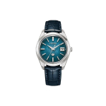 CITIZEN Valgutoitega Kvartsmehhanism Ehtne Nahkrihmaga K&auml;ekell Meeste Kellad Sinine T&auml;hik AQ4100-14L Blue Dial