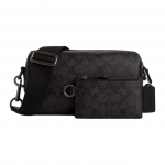 Coach Axel 21 Br&auml;nditr&uuml;kiga Reguleeritava &Otilde;larihmaga Kaetud L&otilde;uendist Crossbody Kott V&auml;ike Meeste crossbody kott S&uuml;simust CV762-QBMI5 Basic Set (Bag+Dust Bag)