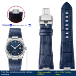 Tissot 1853 PRX T137 seeria jaoks Rihm V&ouml;&ouml; Ehtne Nahk K&auml;ekella Rihm T137.407 T137.410 Meeste K&auml;epael Kell Randmerihm 26-12mm 12mm gray