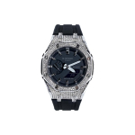 CASIO Meeste vedelkristall/analoog kahekordse n&auml;iduga seeria Must k&auml;ekell GA-2100-1A- Regular Watch Box