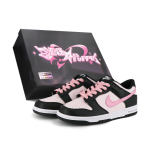 Nike Dunk Black Pink Low top Skateboard Shoes GS Black Pink CW1590-100(Team17-S-BOX) 38.5 gray