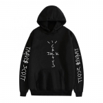 Unisex Travis Scott pullover-kapuutsiga pusa Keskmise paksusega L must