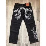 ZYLLO Prinditud T&auml;navajinsid Meeste Y2K Hip-hop K&otilde;rge v&ouml;&ouml;koht Sirged Retro L&otilde;dvad Laiad P&uuml;ksid Denim P&uuml;ksid Euroopa ja Ameerika M