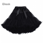 Naiste t&uuml;drukud Lolita alusseelik krinoliin alusseelik Swing Tutu Printsess seelik Hippy Cosplay armas kleit must