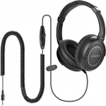 Avantree HF039 Pika spiraalkaabliga k&otilde;rvaklapid TV jaoks Helitugevuse reguleerimisega Pikendusjuhtme AUX-Audio Stereoheli Spiraalse juhtme ja k&otilde;rvaklappidega (jaoks ja PC), & Stereo/Mono