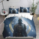 3D HELLDIVERS 2 Voodipesukomplektid Tekk Tekikott Padjap&uuml;&uuml;r Lastele T&auml;iskasvanutele Kodutekstiilid 70x133cm 2pcs