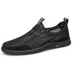 Moodsad Uued Hingavad V&otilde;rkjalatsid Slip-on Meeste Spordisandaalid Kerged Pehme Tallaga Vabaajajalatsid Vaba Aja Jalutamiseks Suvised Lamedad Jalan&otilde;ud V&auml;litingimuste Mokassiinid 37 must