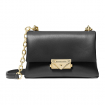 Michael Kors Mk Cece 18 Metallist Logo Kl&otilde;pskinnitusega Puuvillasegust &Otilde;la-Crossbody Kott V&auml;ikesed Naiste Kotid Must 35F2G0EC5O-BLACK Basic Set (Bag+Dust Bag)