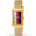 Gucci YA147410 G-Frame 34mm Kollase kullaga Naiste k&auml;ekell 34mm kuld