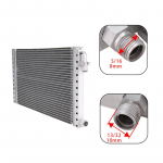 Auto kliimaseadme osad Universaalne alumiiniumradiaator Parallelvoolu kondensaator 12 x 23 x 20mm klassikalisele muskelautole, street hot rodile, veoautole
