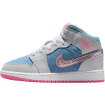 Jordan Air Jordan 1 Kulumiskindlad Hingavad Keskmise k&otilde;rgusega Laste Korvpallijalatsid Sinine Roosa Teismelistele HQ1999-400 38
