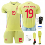2024 Euroopa Karikas Hispaania Lamine Yamal Kodune F&auml;nni Jalgpallis&auml;rk, Pol&uuml;ester, Hingav, Kiiresti Kuivav, Mugav 100-110 CM
