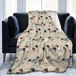 Dachshund kampsunites mustriga Tekid Fliisist Prinditud Armas Kaasaskantav Pehme Visketekk Voodi Kontori Tekk Koer Flanellist Tekk 130x150cm