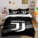 Juventus logo triipudega. Voodipesukomplektid Tekikotikomplektid Tekikotid Padjap&uuml;&uuml;rid  (1 * Tekikott 2 * Padjap&uuml;&uuml;ri (tekk ei kuulu komplekti)) 135x200cm
