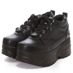 YOSUKE YO729BW10708 Must platvormtennised Jaapani Kawaii Harajuku Paksud kingad 23cm