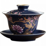 Keraamilise teetassi kontuur kullas teetassis Hiina Kung Fu Master Cup Loomingulise isikup&auml;ra kinkekarp s&otilde;pradele Teetassi komplekt, 6 <200ml