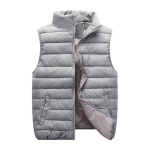 Paari talvine vest Paks polsterdatud tuulekindel k&uuml;lmakindel Unisex varrukateta aluskrae t&otilde;mblukk suletav kaelakaitse, sile mantel XL red