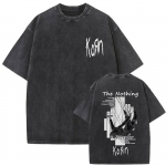 Pestud Vintage Rockib&auml;ndi Korn The Nothing Albumiga Graafiline T-s&auml;rk Meestele Naistele Retro Alternatiivne Metall T-s&auml;rgid Mees &Uuml;lem&otilde;&otilde;duline T-s&auml;rk S mitmev&auml;rviline
