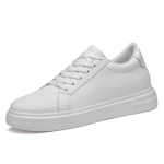 Uued K&otilde;rgust Suurendavad Kingad Meestele 6 8 10cm N&auml;htamatud Lifti Tennised Valge Nahk Spordi Zapatillas De Hombre Suur Suurus 45 42 valge