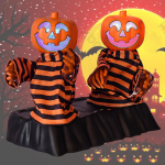 Elektriline Tantsiv K&otilde;rvits ja Kolju Duo Elav S&auml;ra Heliefektid Halloweeni Kaunistus Pumpkin