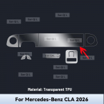Mercedes Benz CLA 2026 Uus Energ TPU Autonavigatsiooniekraani kile K&auml;igukasti kaitsekleebis Kriimustusvastased Siseaksessuaarid Left rudder driving
