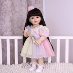 KEIUMI 55 cm Reborn beebinukk t&uuml;druk silikoonvin&uuml;&uuml;l realistlik printsess vasts&uuml;ndinud nukud mood j&otilde;ulud s&uuml;nnip&auml;evakink 22 inch about 55 cm