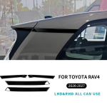 Dekoratiivne katuse spoilerikate kleebis Toyota RAV4 2026-2027 v&auml;liaksessuaaridele Carbon Fiber Pattern must