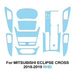 Auto siseosa TPU kaitsekile Mitsubishi Eclipse Cross 2018-2019 jaoks Autonavigatsiooniekraan K&auml;igukast Kriimustusvastane PPF kleebis for Eclipse Cross blue