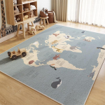 Laste multikakujuliste loomadega elutoa vaip, sobib magamistuppa, elutuppa, libisemiskindel vaip, multikakujuline p&otilde;randamatt, laste vaip 120x160cm