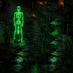 Veekindel Halloweeni P&auml;ikesek&auml;iguline Kolju Lamp P&auml;ikesej&otilde;uluga Realistlik Kolju Pidulikud LED-tuled Lilla / Oranž / Roheline Valgus