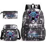 Solo Leveling Anime Teemaline Koolikoti Komplekt Teismelistele Kahe&otilde;laline Kott &Uuml;he&otilde;laline Kott Kaanega Pliiatsitops Thunder Black 2