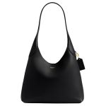 COACH Brooklyn Teralisest Nahast Hobo Kott, K&auml;ekott, &Otilde;lakott V&auml;ike Naiste Messingist ja Must CU068-B4BK One Size 1 black