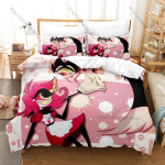 Populaarne tume multifilm Hazbin Hotel The Vees 3 tk Voodipesu Tekikott + 2 padjap&uuml;&uuml;ri P&otilde;rgu Anime F&auml;nn Tekikott Komplekt 135cmx200cm