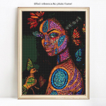 Teemantmaaling T&auml;isringi saabumine T&uuml;drukud Teemanttikandid Portree Teemantmosaiikpildid 20X30